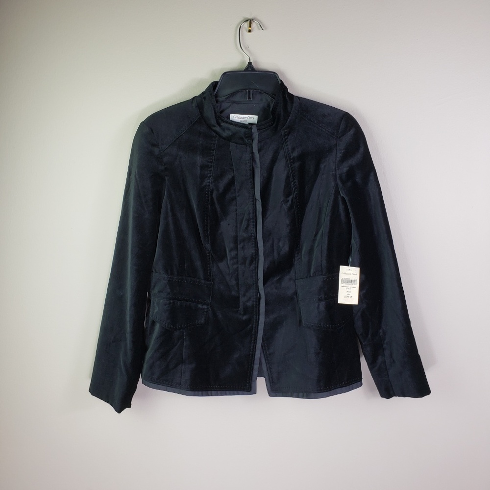 Coldwater Creek Velvet Contrast  Petite Jacket